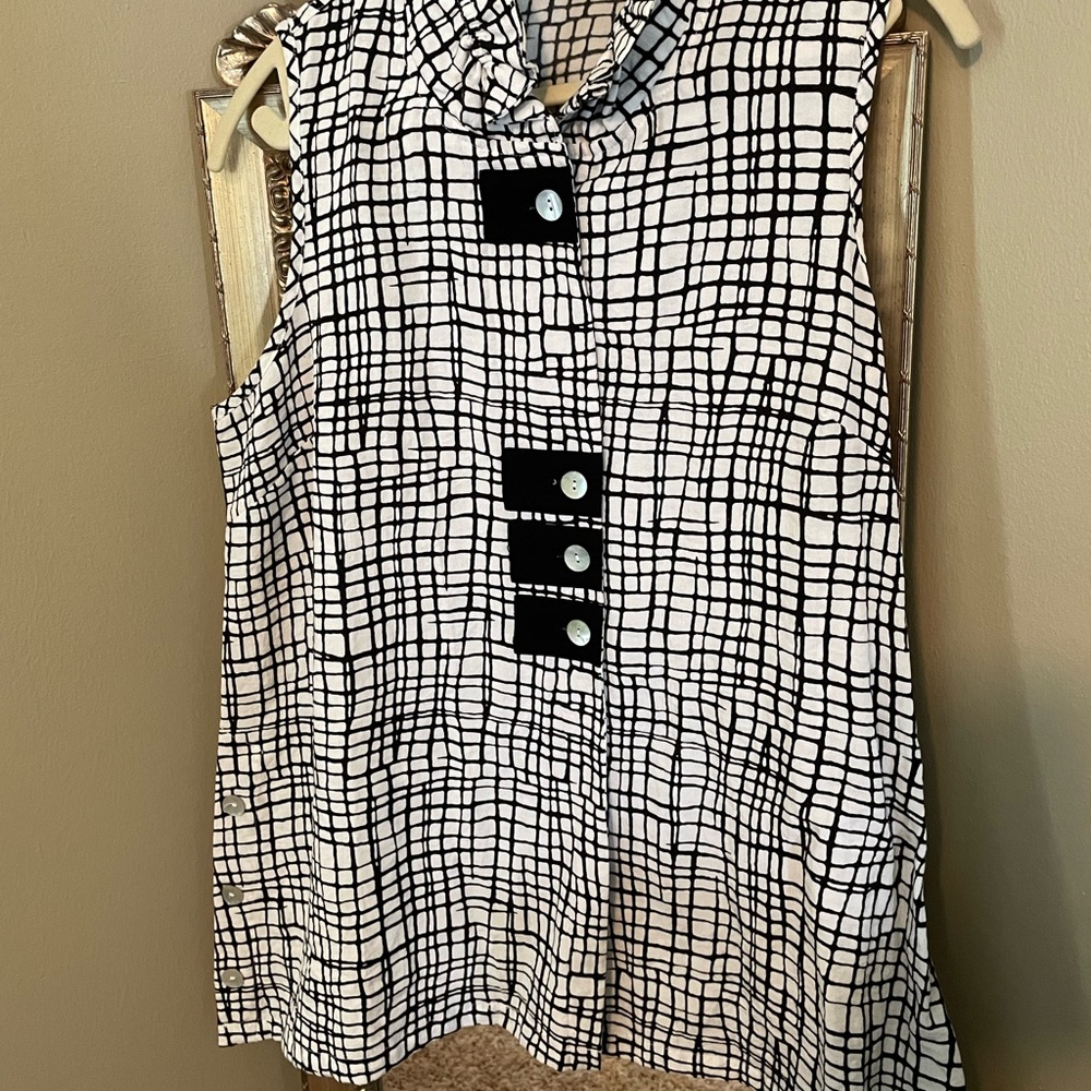 JOHN MARK woven patterned Vest sz large